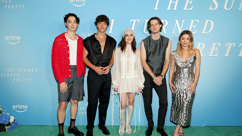 Sean Kaufman, Gavin Casalegno, Lola Tung, Christopher Briney and Rain Spencer attend "The Summer I Turned Pretty" Season 3