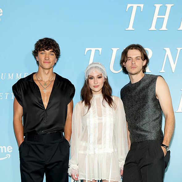 Gavin Casalegno, Lola Tung and Christopher Briney attend "The Summer I Turned Pretty" Season 3 New York Launch Event