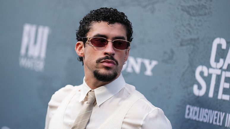 Bad Bunny at the Columbia Pictures "Caught Stealing" New York Premiere held at Regal Union Square on August 26,