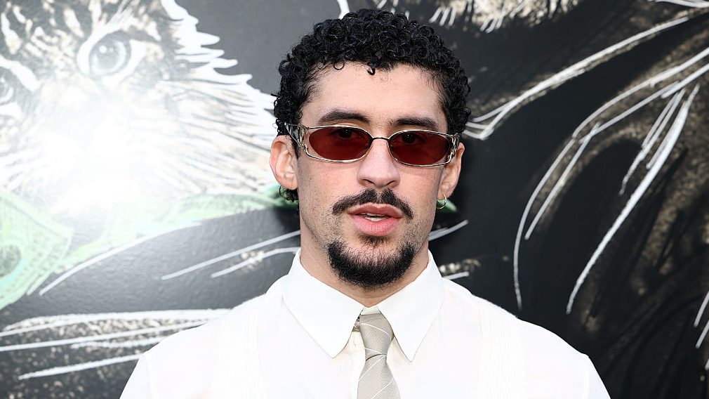 Bad Bunny attends Columbia Pictures' "Caught Stealing" New York Premiere at Regal Union Square