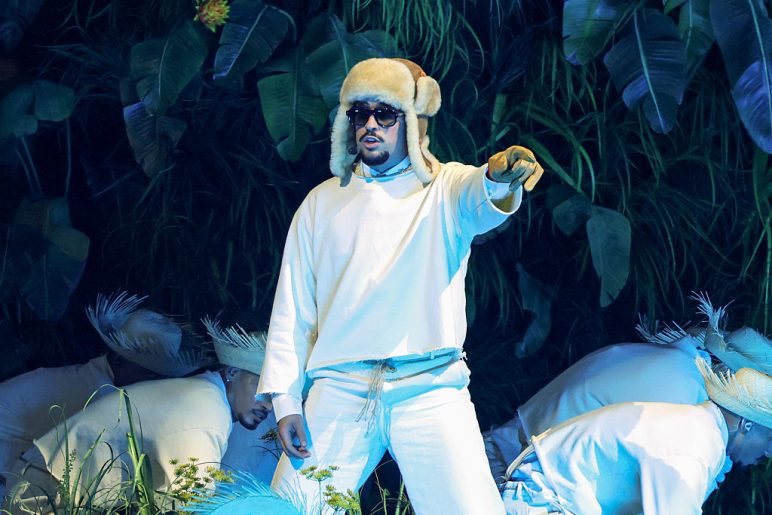 Bad Bunny performs onstage during Night One of Bad Bunny: "No Me Quiero Ir De Aqui" Residencia En El Choli