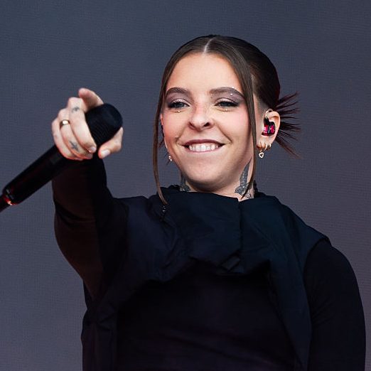 Young Miko performs onstage during Lollapalooza at Grant Park on August 02, 2025 in Chicago, Illinois.
