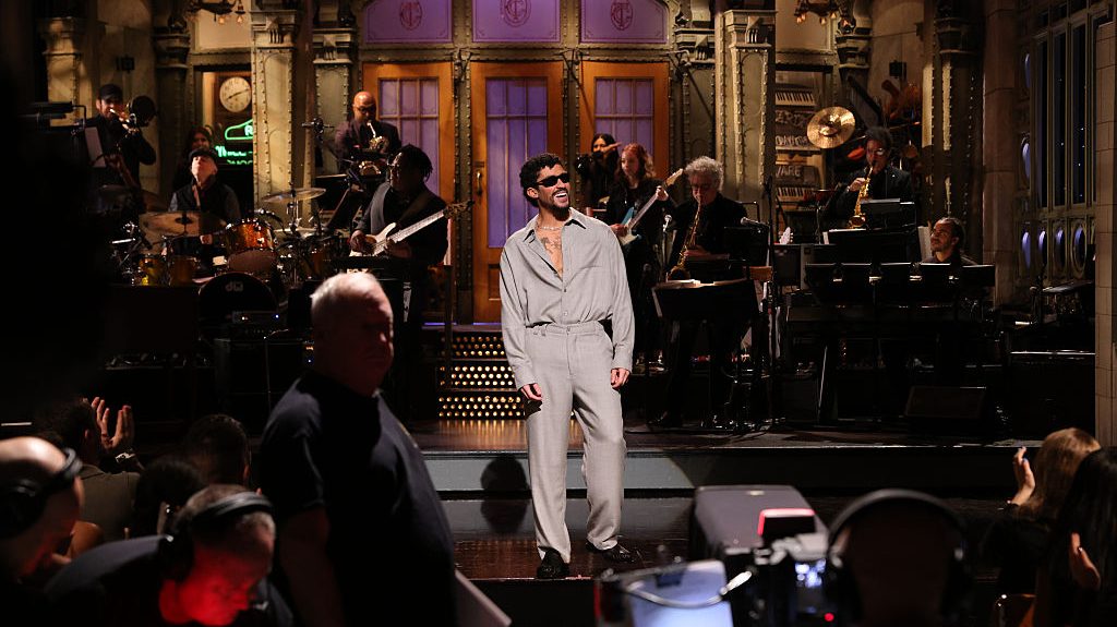 Bad Bunny during the Monologue on Saturday, October 4, 2025