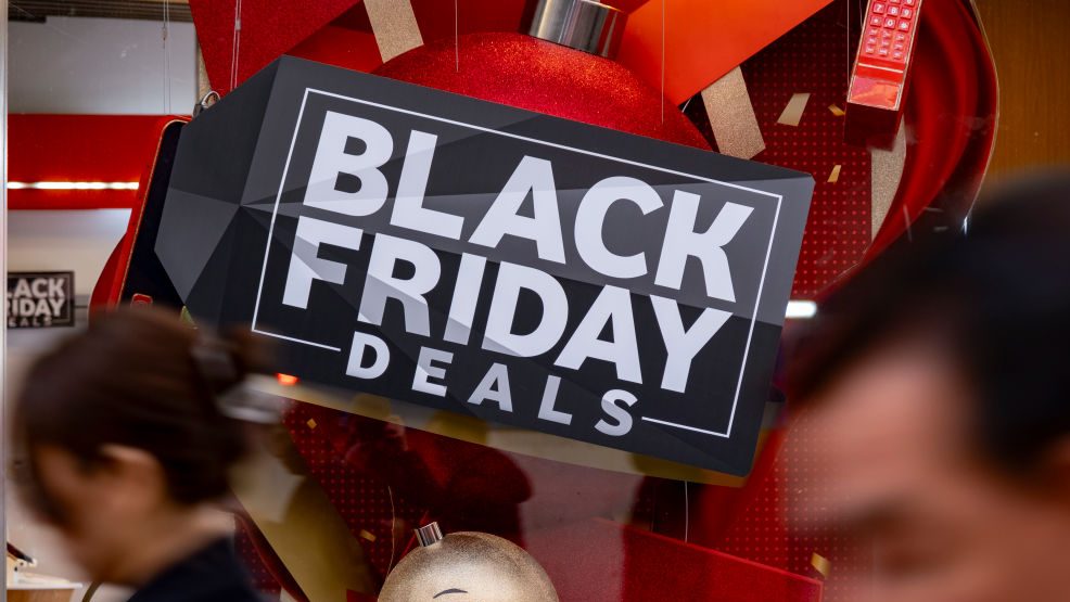 Publicidad del Black Friday en Oxford Street, Londres Black Friday origen