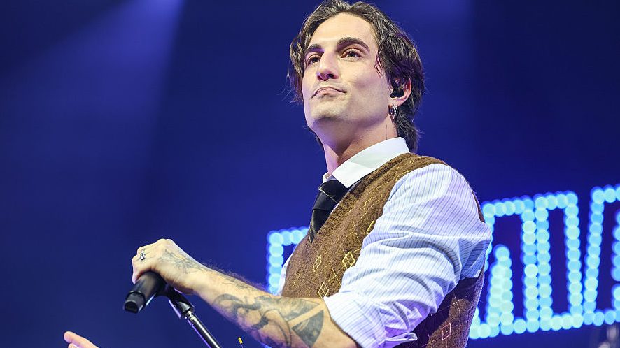Damiano David performs onstage during the "Funny Little Fears World Tour" at Paramount Theater on November 21, 2025 in Seattle, Washington. (Photo by Mat Hayward/Getty Images)