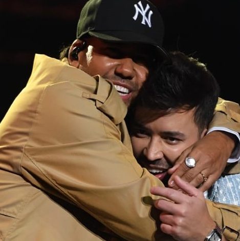 Romeo Santos and Prince Royce at the presentation of their new joint album 'Better Late Than Never'