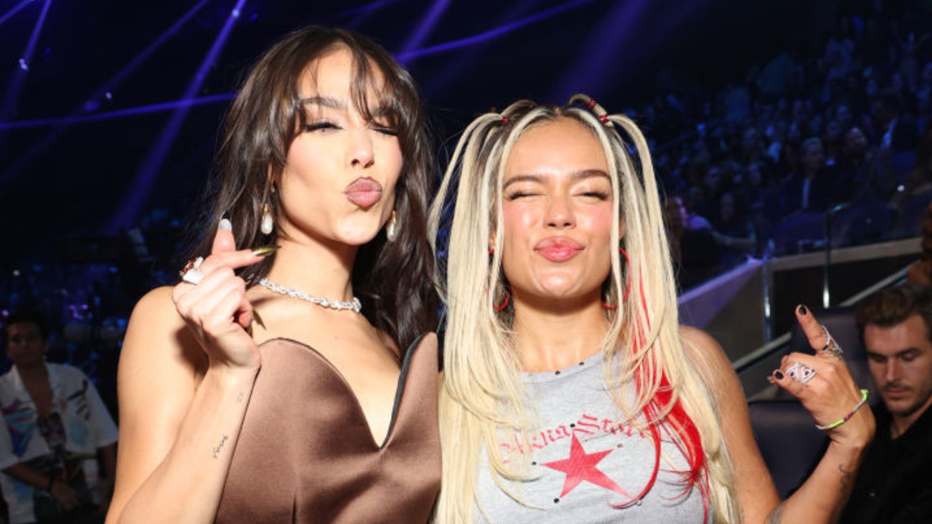 Danna y Karol G en los MTV Video Music Awards 2024