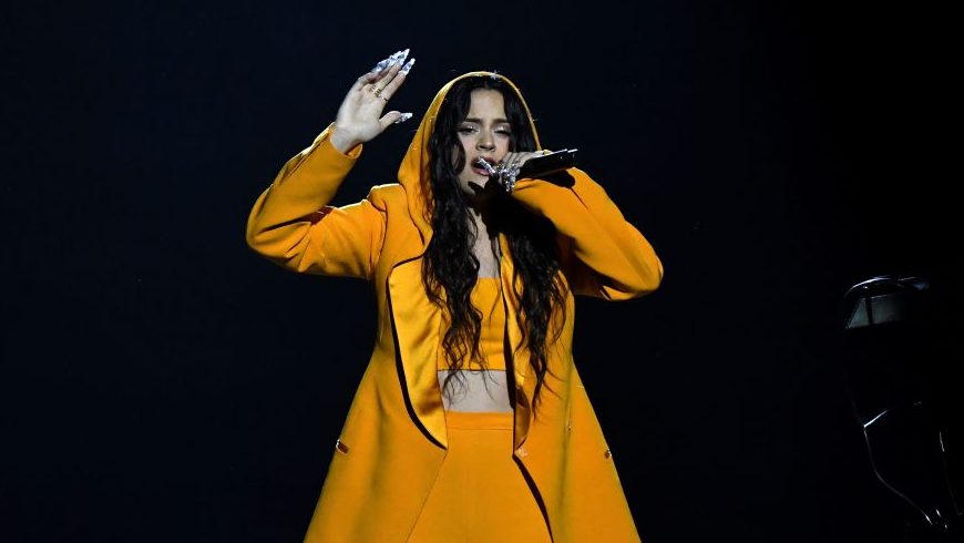 Rosalia performs onstage during the Latin Recording Academy Person of the Year gala, honoring Colombian musician Juanes, during the 20th Annual Latin Grammy Awards in Las Vegas, Nevada, on November 13, 2019.