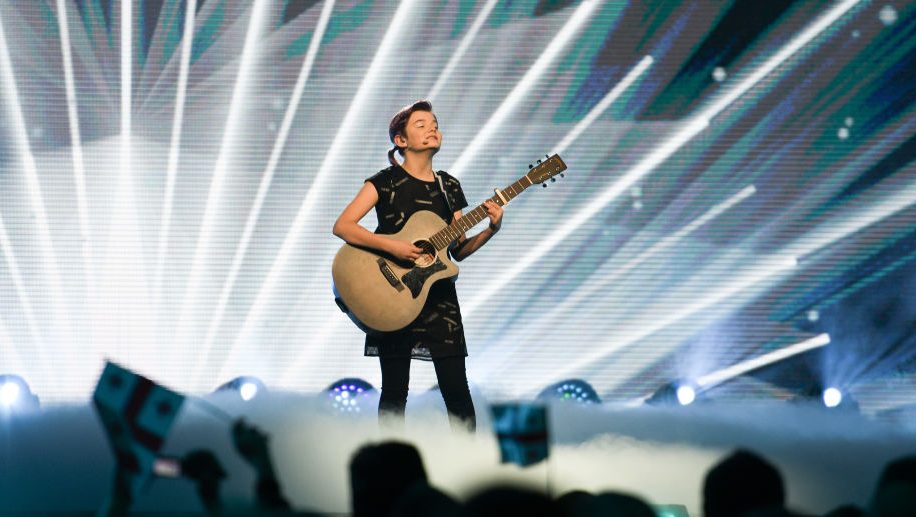 Muireann McDonnell of Ireland performs during Junior Eurovision Song Contest 2017 at New Sports Palace on November 26, 2017 in Tbilisi, Georgia. (Photo by Levan Verdzeuli/Getty Images)