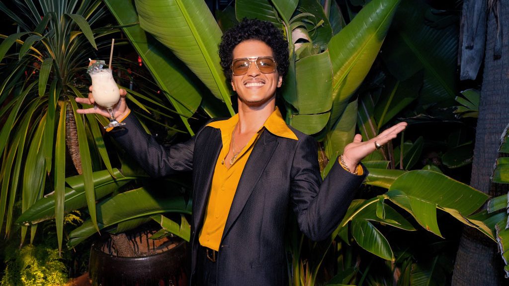 Bruno Mars attends the SelvaRey Pina Colada Party Hosted by Bruno Mars & Anderson .Paak at The Hollywood Roosevelt on July 24, 2022 in Los Angeles, California.
