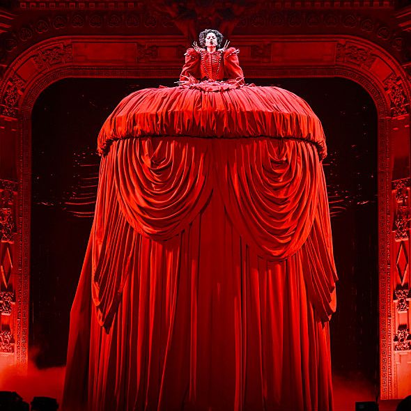 Lady Gaga performs on stage at The O2 Arena on September 29, 2025 in London, England. (Photo by Samir Hussein/Getty Images for Live Nation)