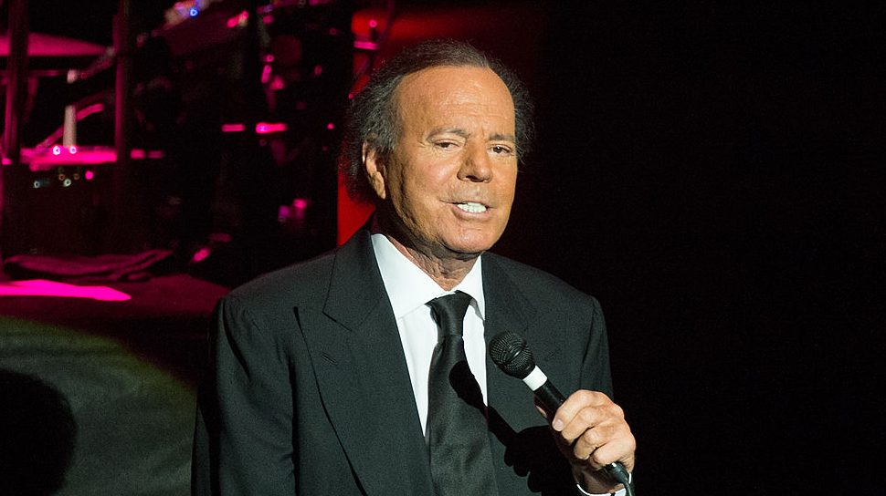 Julio Iglesias performs live on stage in London, England